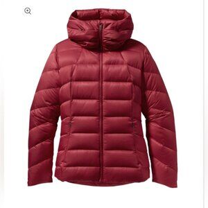 Patagonia Downtown‎ Loft Puffer Hoody Jacket Red Womens Size Medium